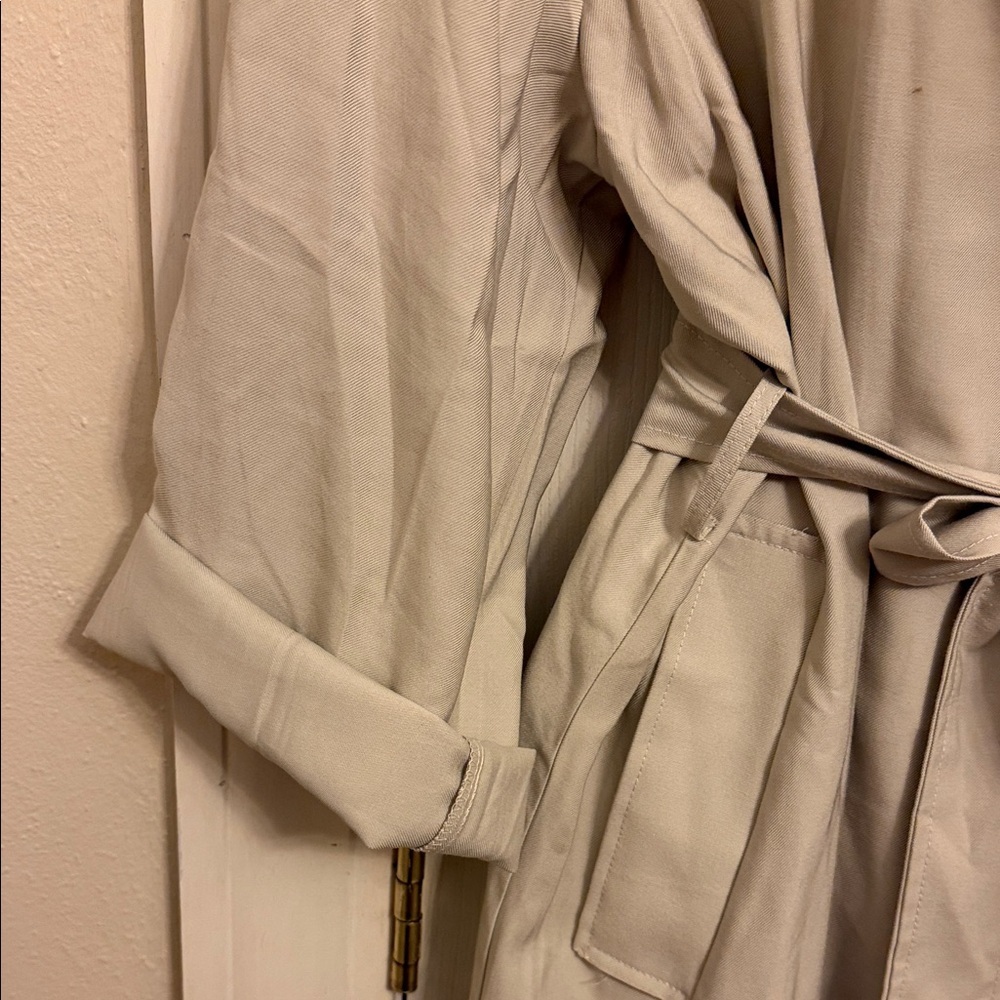 Fore Elegant Cream Trench Coat - Picture 3 of 9